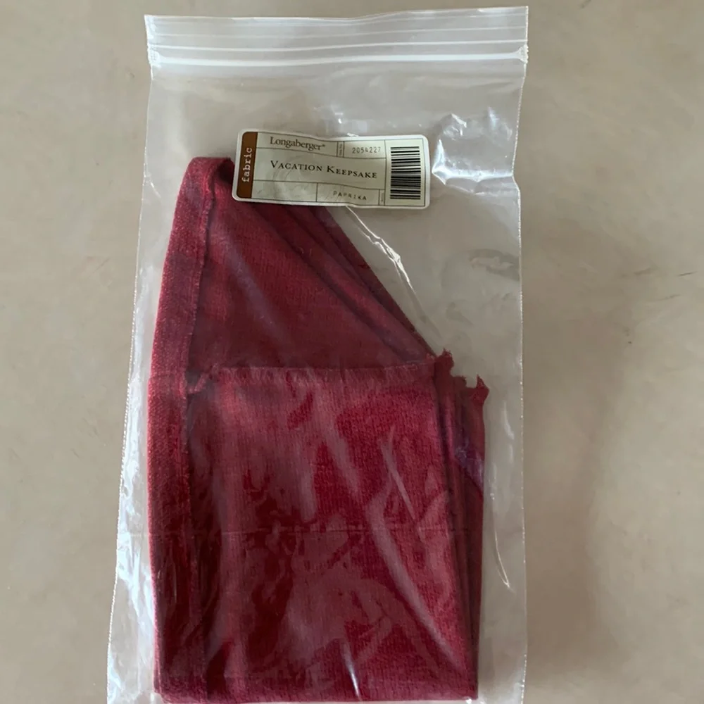 Longaberger Fabric Liner for the Vacation Keepsake Basket in Paprika. NEW